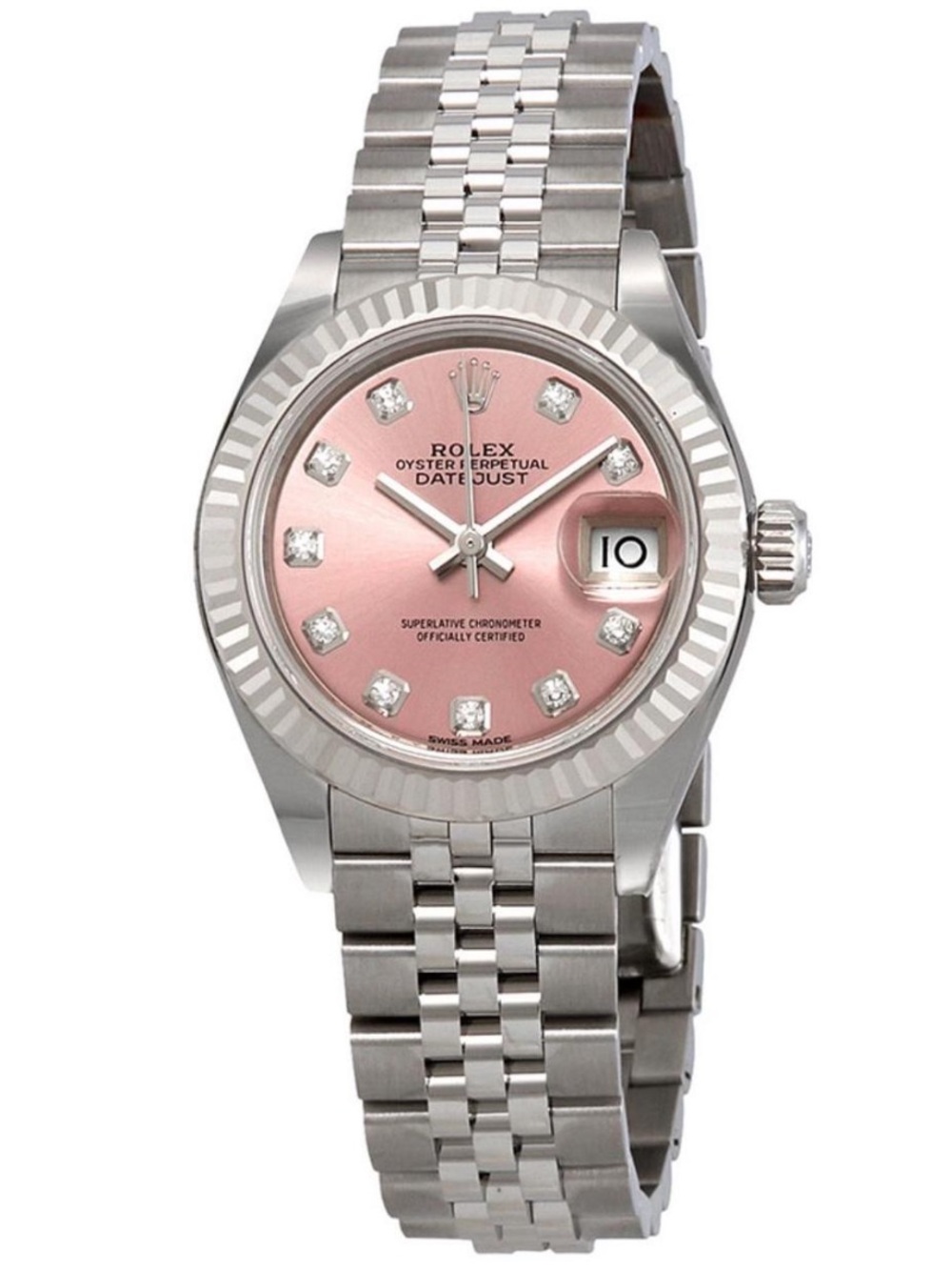 28mm Source Unknown Stainless Steel Women's Watch with Pink Dial - Picture 4 of 4